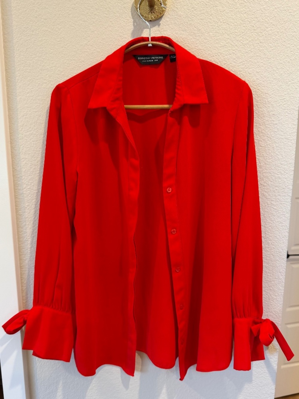 Striking Red Blouse